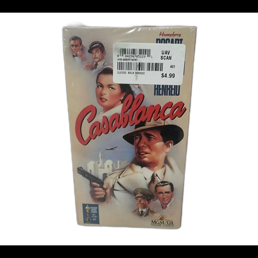 Brand New Casablanca VHS Humphrey Bogart, Ingrid Bergman Factory Sealed!